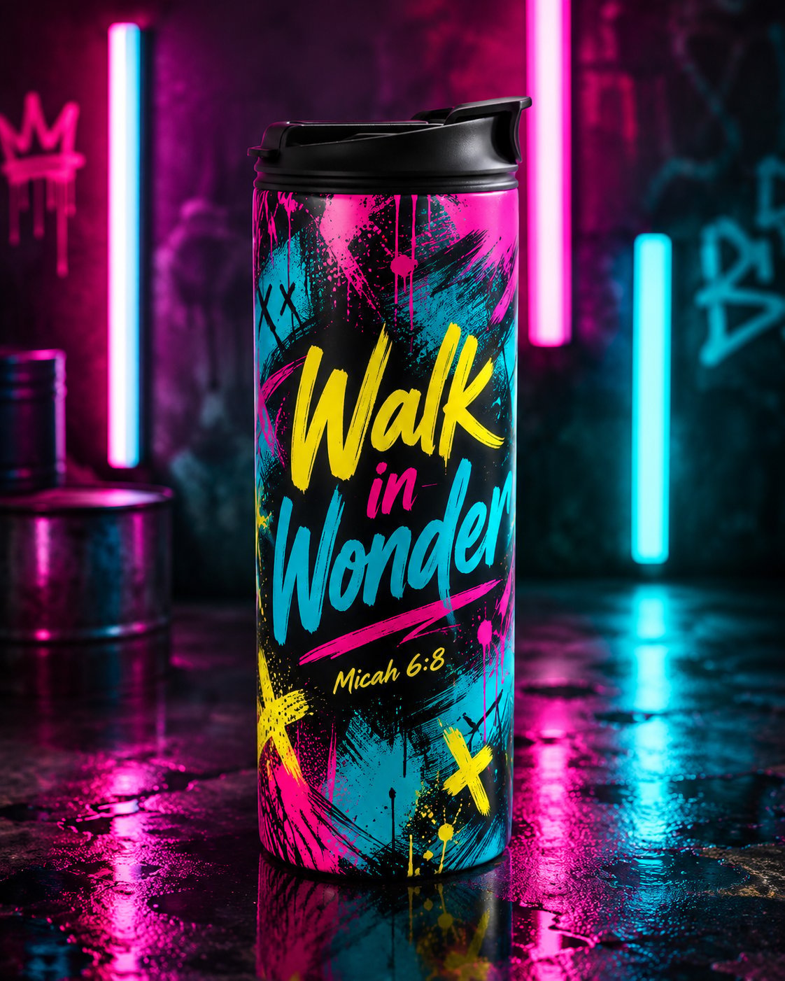 Beker met graffiti Walk in Wonder