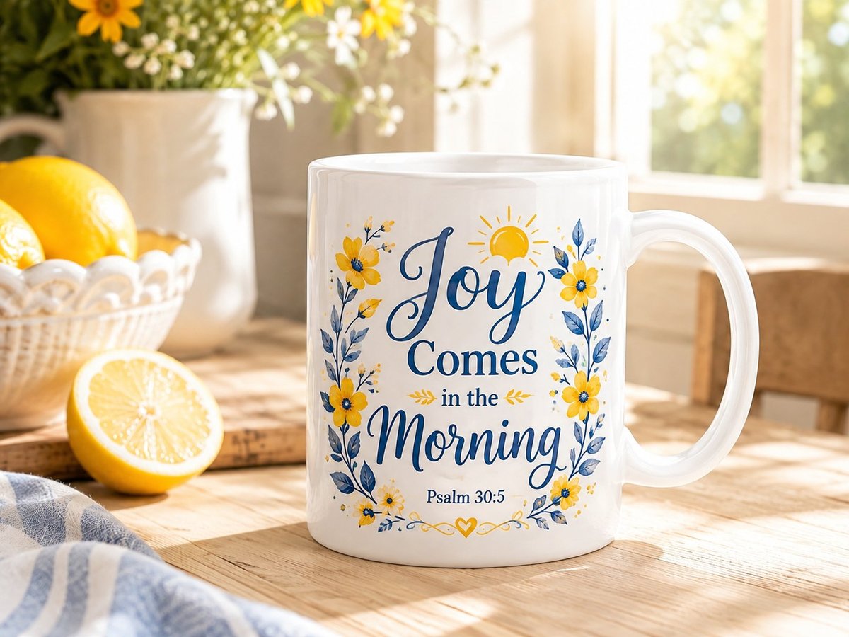 Mok met Joy Comes in the Morning design